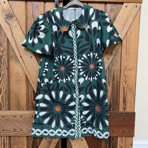 NWOT Floral Green and Black Dress